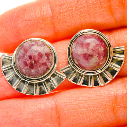 Lepidolite Earrings handcrafted by Ana Silver Co - EARR428411