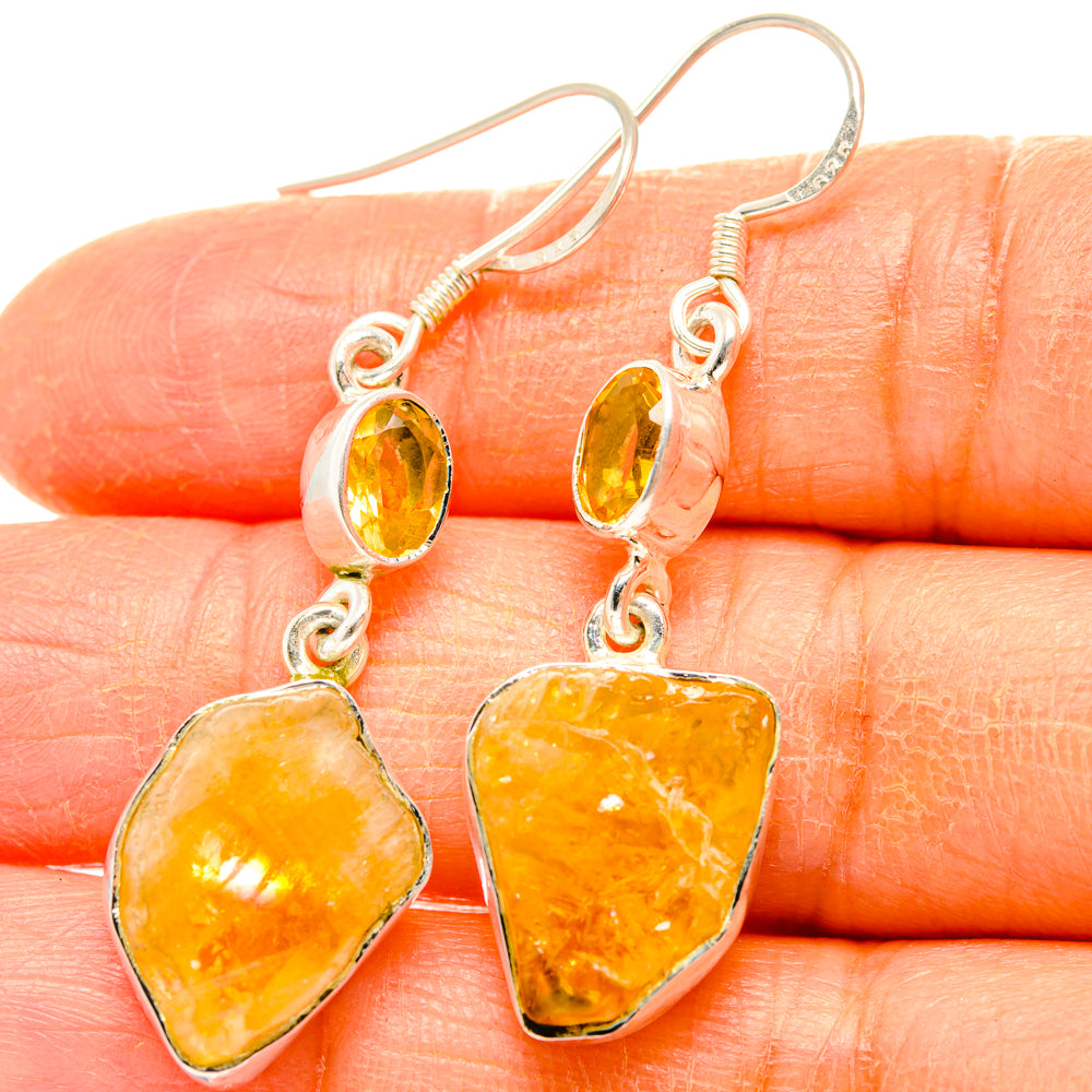Citrine Earrings handcrafted by Ana Silver Co - EARR428415