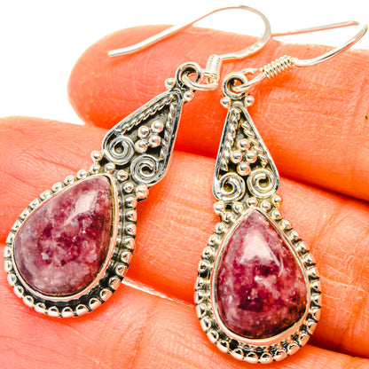 Lepidolite Earrings handcrafted by Ana Silver Co - EARR428421