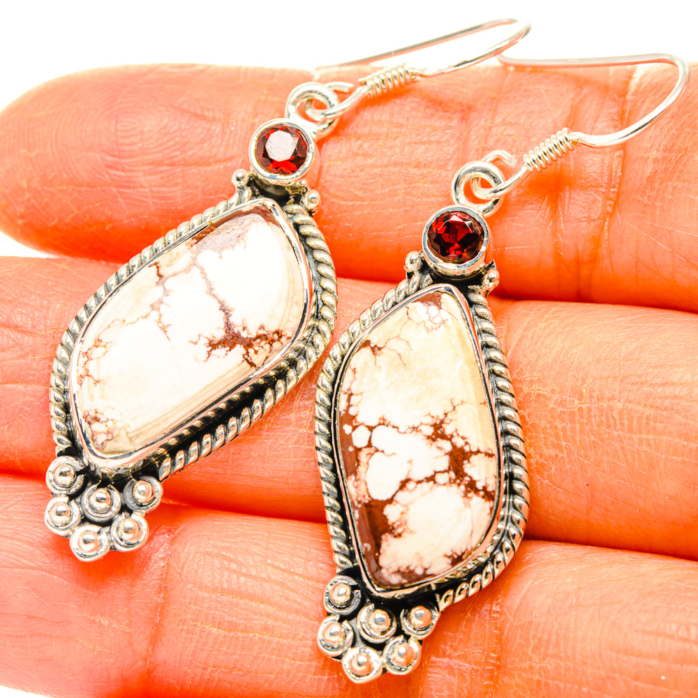 Wild Horse Jasper Earrings handcrafted by Ana Silver Co - EARR428423