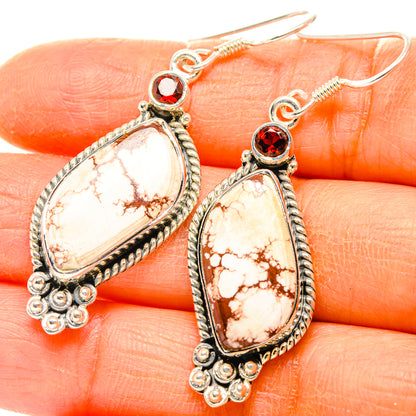 Wild Horse Jasper Earrings handcrafted by Ana Silver Co - EARR428423
