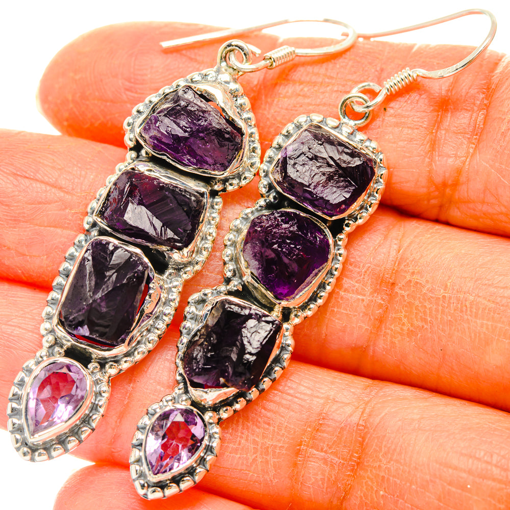 Amethyst Earrings handcrafted by Ana Silver Co - EARR428424