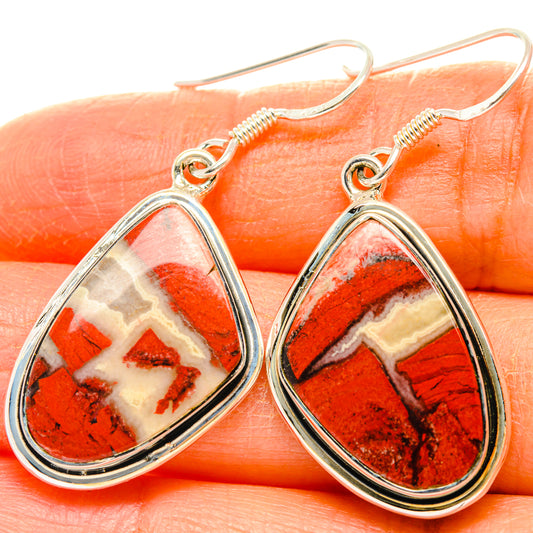 Red Jasper Earrings handcrafted by Ana Silver Co - EARR428441