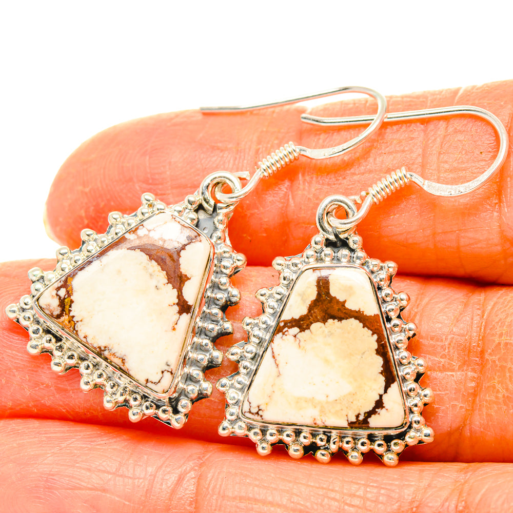 Wild Horse Jasper Earrings handcrafted by Ana Silver Co - EARR428444