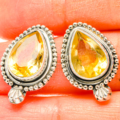 Citrine Earrings handcrafted by Ana Silver Co - EARR428452