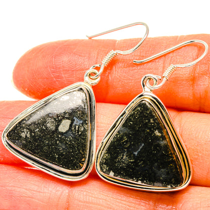 Pyrite Agate Earrings handcrafted by Ana Silver Co - EARR428453