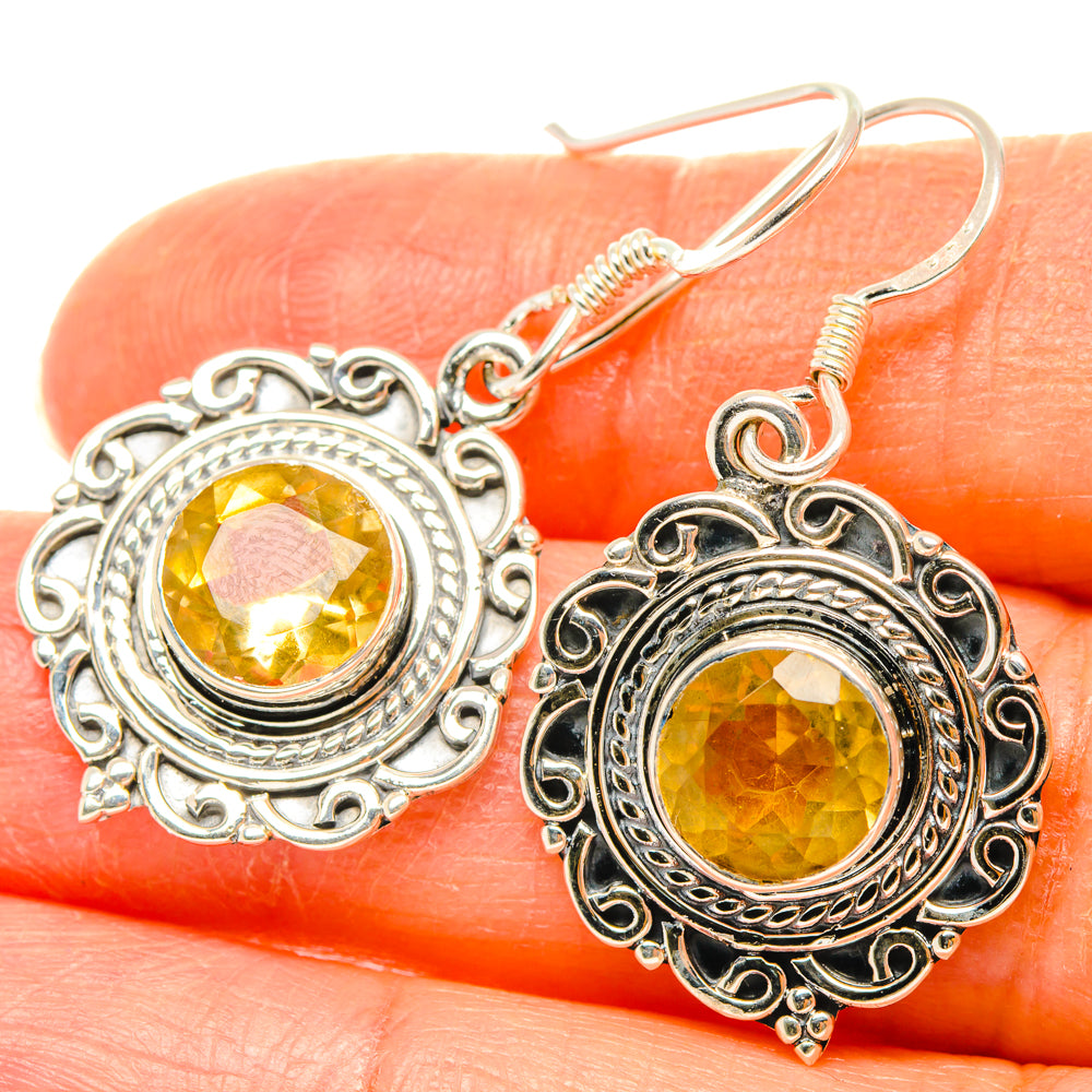 Citrine Earrings handcrafted by Ana Silver Co - EARR428454