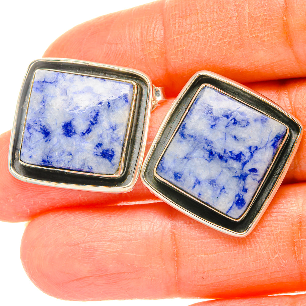 Sodalite Earrings handcrafted by Ana Silver Co - EARR428459