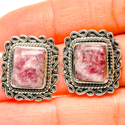 Lepidolite Earrings handcrafted by Ana Silver Co - EARR428464