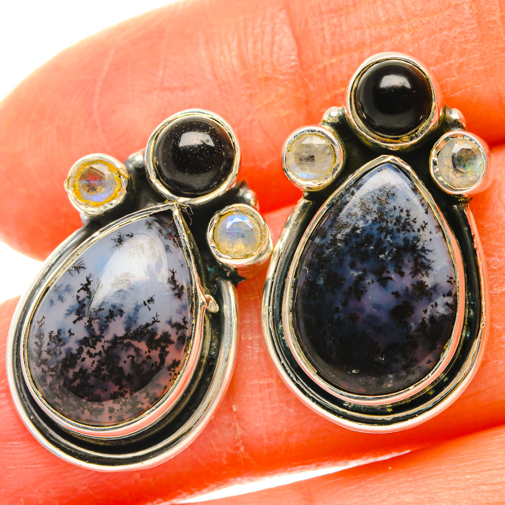 Dendritic Opal Earrings handcrafted by Ana Silver Co - EARR428467