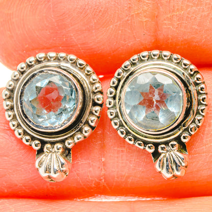 Blue Topaz Earrings handcrafted by Ana Silver Co - EARR428470