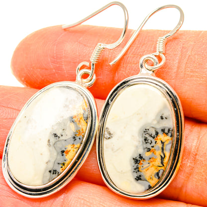Dendritic Agate Earrings handcrafted by Ana Silver Co - EARR428473