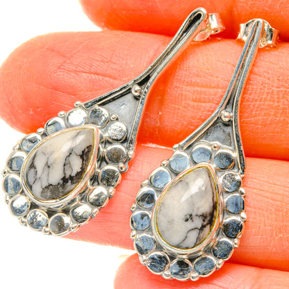 Pinolith Jasper Earrings handcrafted by Ana Silver Co - EARR428484