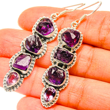 Amethyst Earrings handcrafted by Ana Silver Co - EARR428485