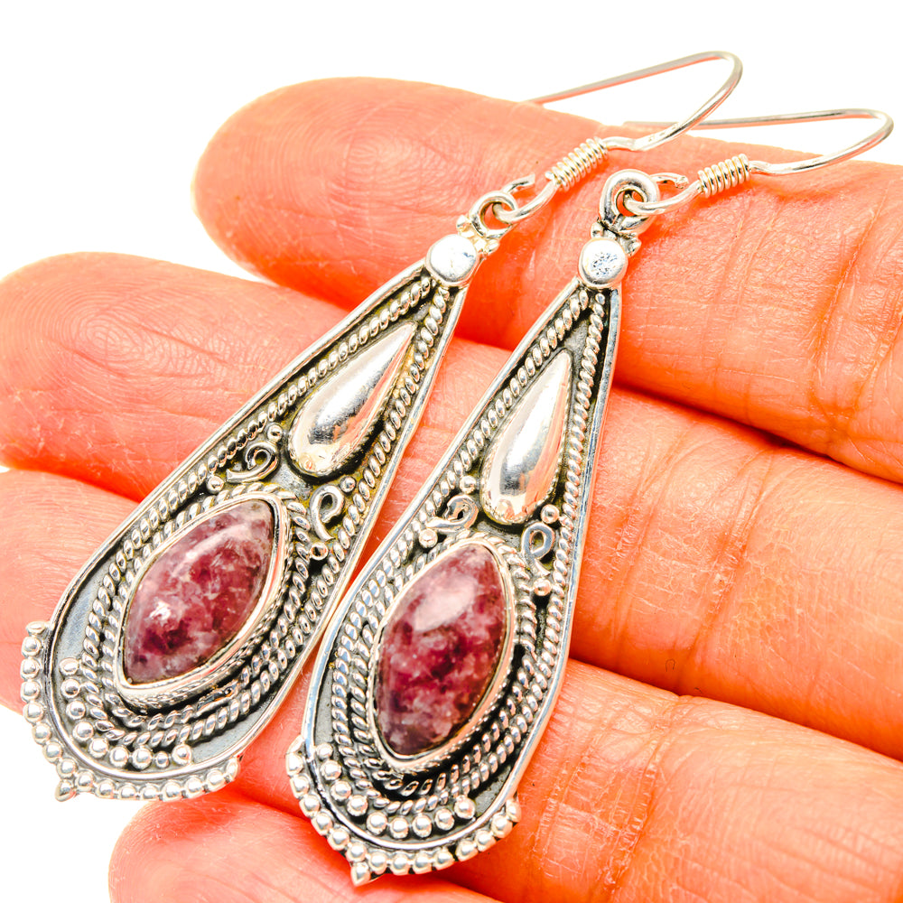 Lepidolite Earrings handcrafted by Ana Silver Co - EARR428488