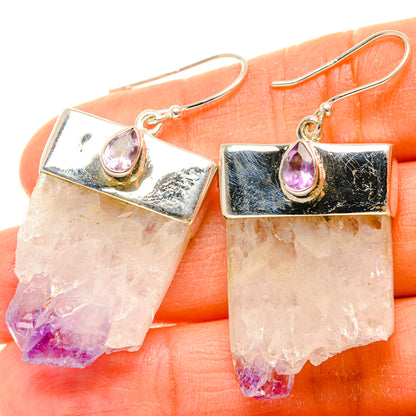 Amethyst Stalactite Earrings handcrafted by Ana Silver Co - EARR428489