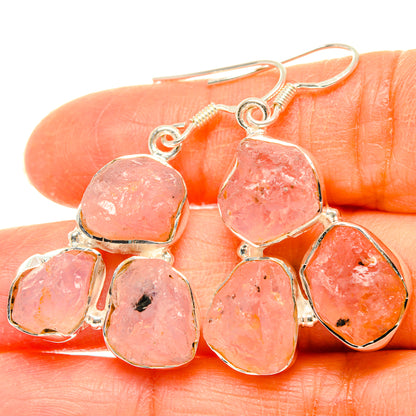 Rose Quartz Earrings handcrafted by Ana Silver Co - EARR428493