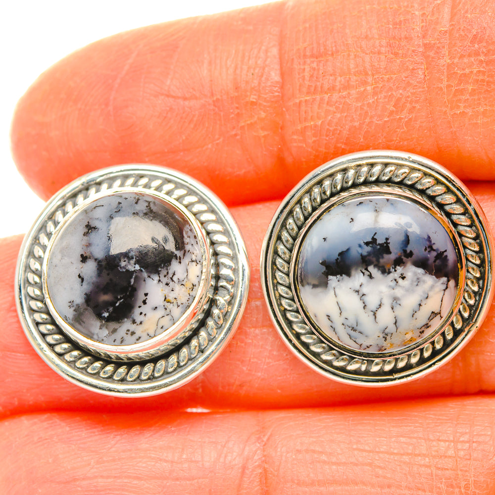Dendritic Opal Earrings handcrafted by Ana Silver Co - EARR428494