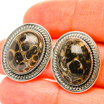 Turritella Agate Earrings handcrafted by Ana Silver Co - EARR428497