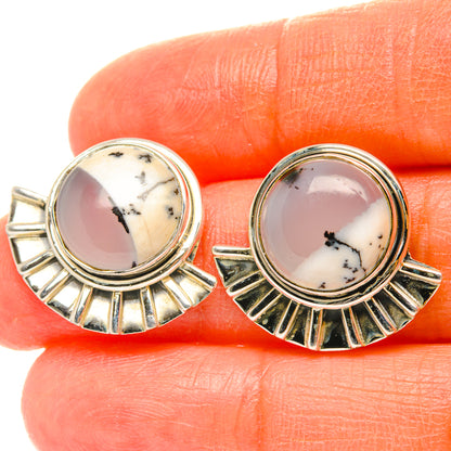 Dendritic Opal Earrings handcrafted by Ana Silver Co - EARR428498