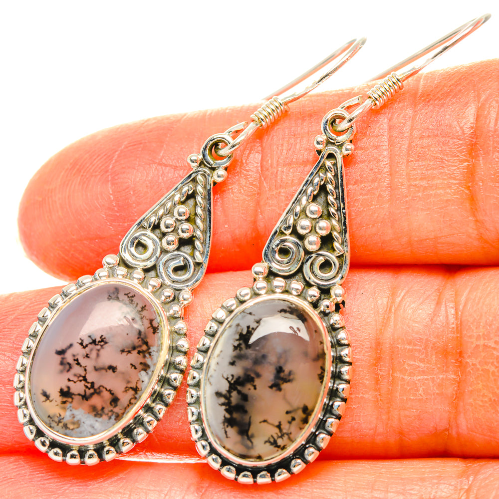 Dendritic Opal Earrings handcrafted by Ana Silver Co - EARR428499