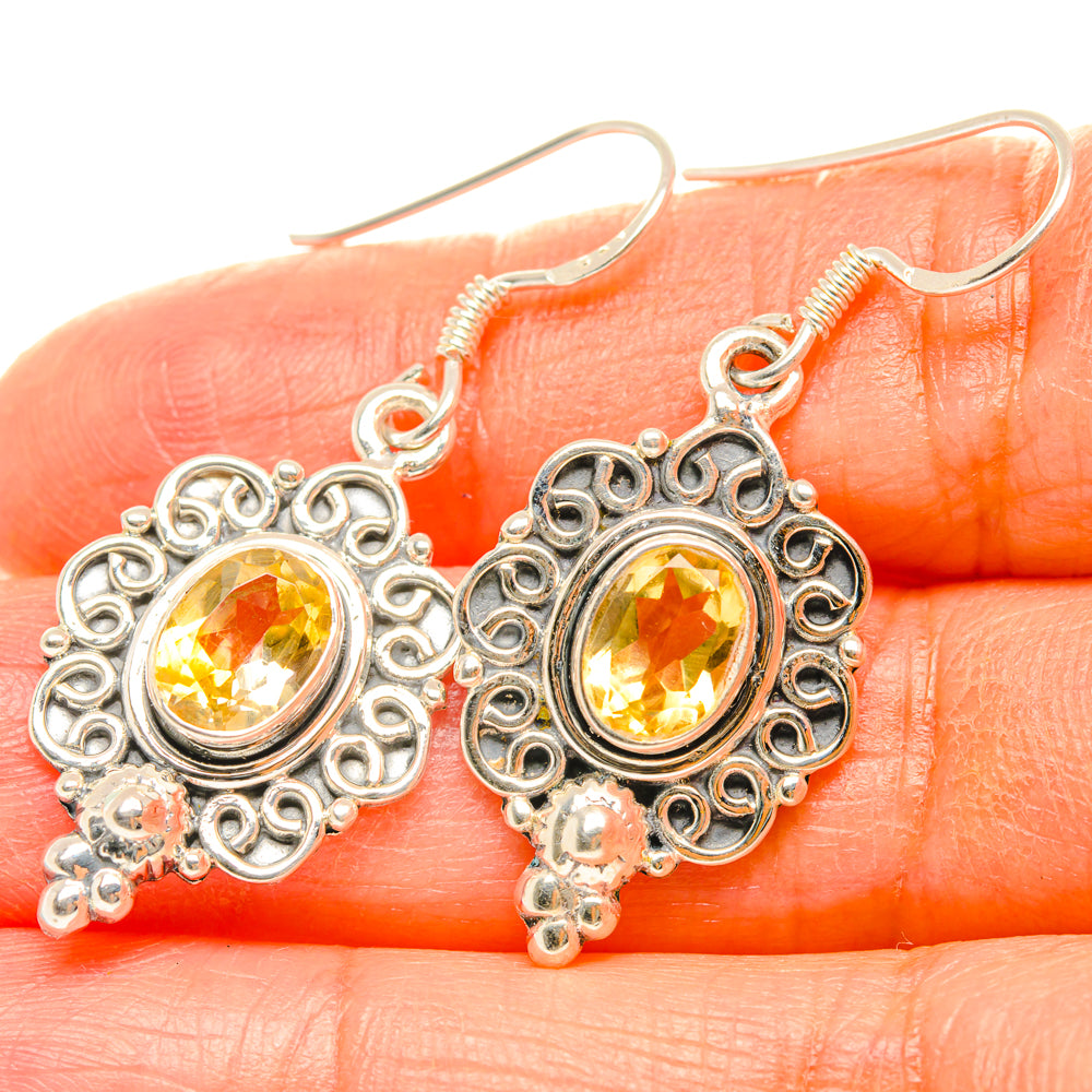 Citrine Earrings handcrafted by Ana Silver Co - EARR428503