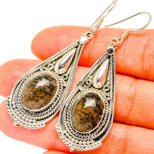 Tiger Iron Earrings handcrafted by Ana Silver Co - EARR428504