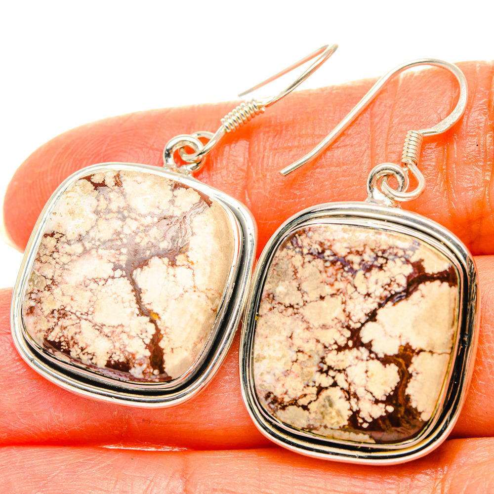 Wild Horse Jasper Earrings handcrafted by Ana Silver Co - EARR428505