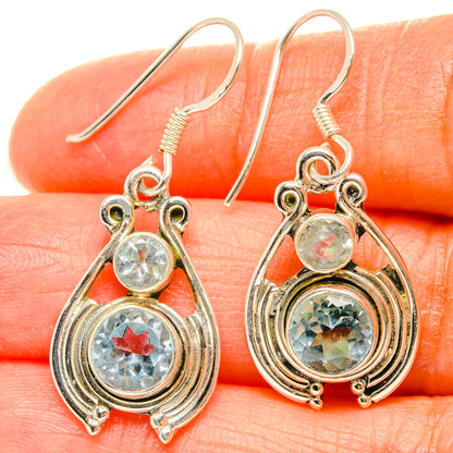 Blue Topaz Earrings handcrafted by Ana Silver Co - EARR428506