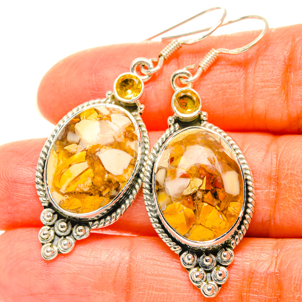 Brecciated Mookaite Earrings handcrafted by Ana Silver Co - EARR428507
