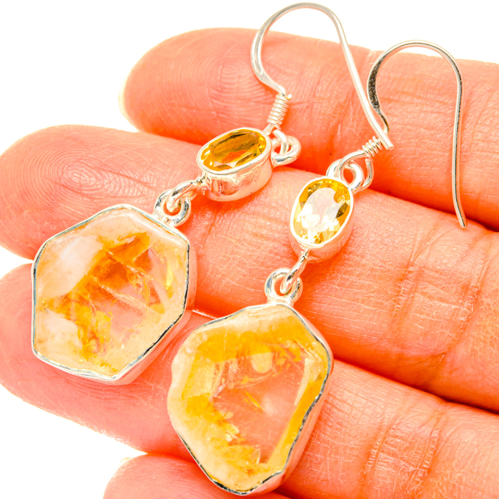 Citrine Earrings handcrafted by Ana Silver Co - EARR428514