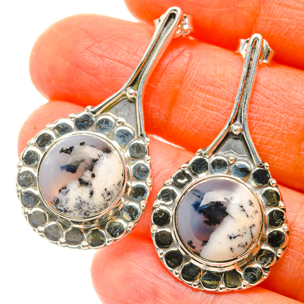 Dendritic Opal Earrings handcrafted by Ana Silver Co - EARR428518
