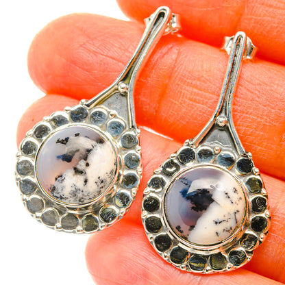 Dendritic Opal Earrings handcrafted by Ana Silver Co - EARR428518