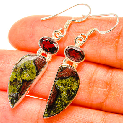Dragon's Blood Stone Earrings handcrafted by Ana Silver Co - EARR428519