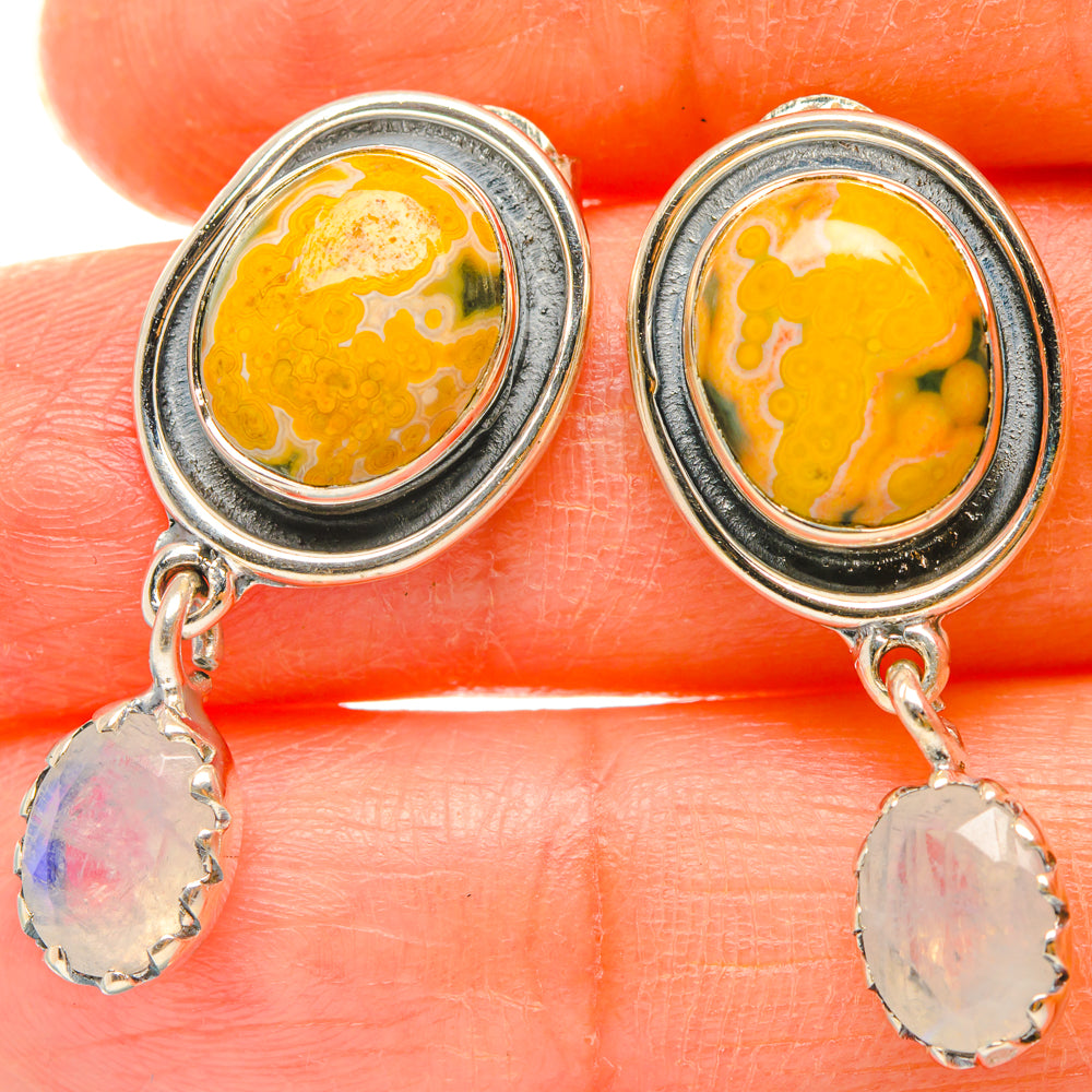 Ocean Jasper Earrings handcrafted by Ana Silver Co - EARR428522