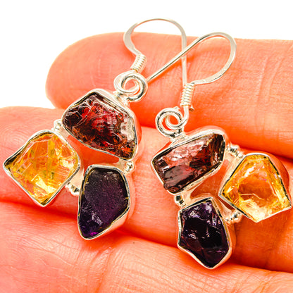 Garnet Earrings handcrafted by Ana Silver Co - EARR428534