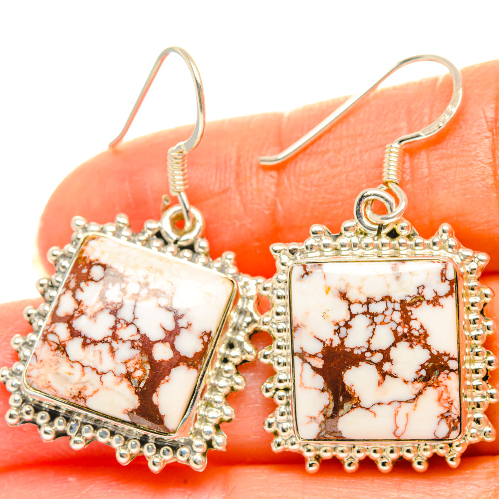 Wild Horse Jasper Earrings handcrafted by Ana Silver Co - EARR428609