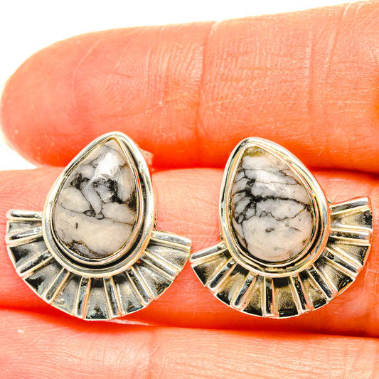 Pinolith Jasper Earrings handcrafted by Ana Silver Co - EARR428612