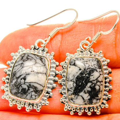 Pinolith Jasper Earrings handcrafted by Ana Silver Co - EARR428615