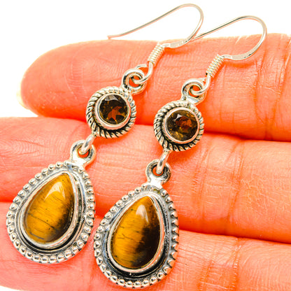 Tiger Eye Earrings handcrafted by Ana Silver Co - EARR428620