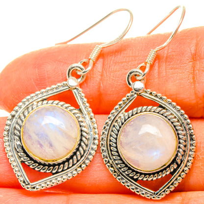 Rainbow Moonstone Earrings handcrafted by Ana Silver Co - EARR428630