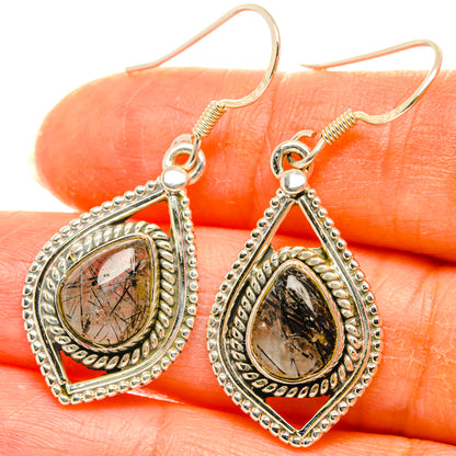 Tourmalinated Quartz Earrings handcrafted by Ana Silver Co - EARR428632
