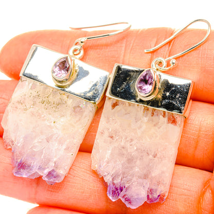 Amethyst Stalactite Earrings handcrafted by Ana Silver Co - EARR428642