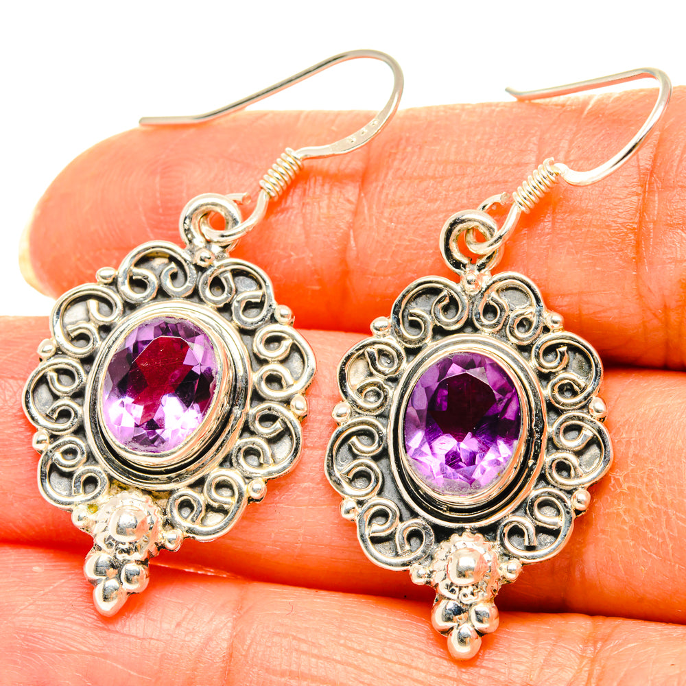 Amethyst Earrings handcrafted by Ana Silver Co - EARR428643