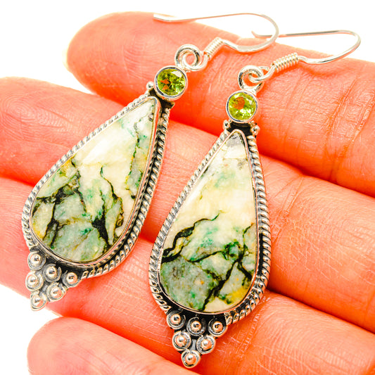 Green Jasper Earrings handcrafted by Ana Silver Co - EARR428654