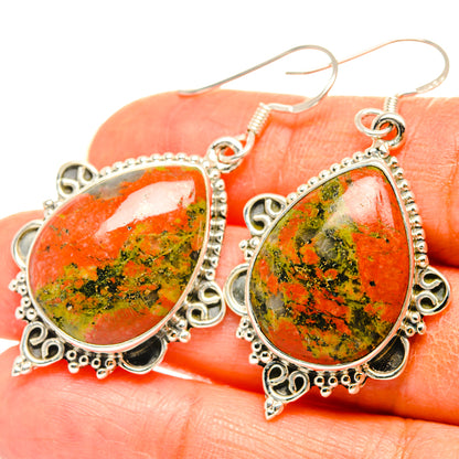 Unakite Earrings handcrafted by Ana Silver Co - EARR428657