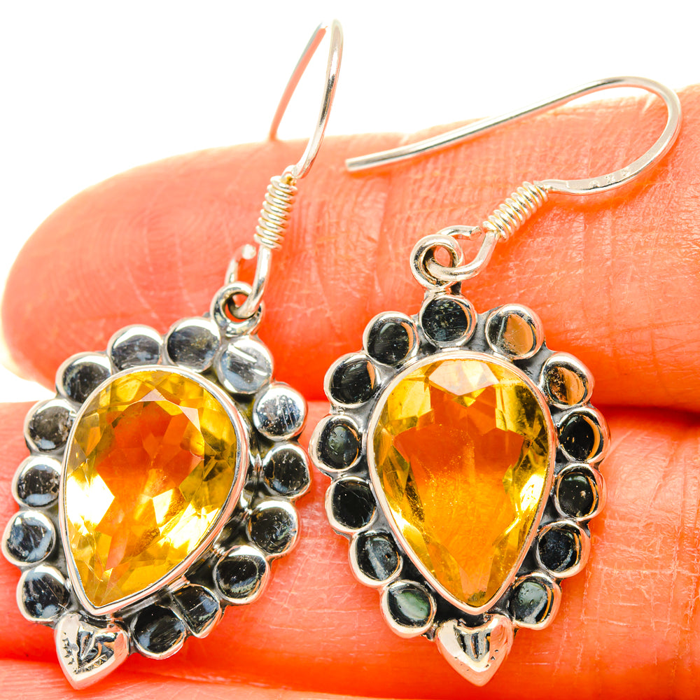 Citrine Earrings handcrafted by Ana Silver Co - EARR428660