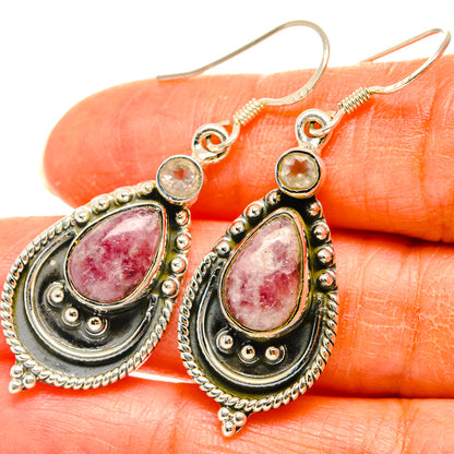 Lepidolite Earrings handcrafted by Ana Silver Co - EARR428663
