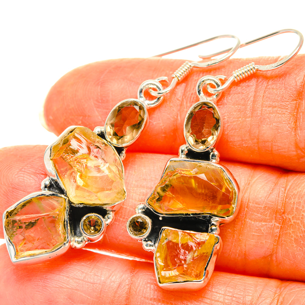 Citrine Earrings handcrafted by Ana Silver Co - EARR428664