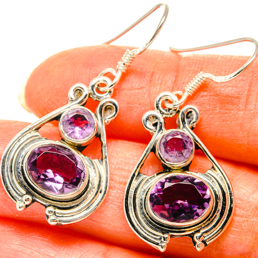 Amethyst Earrings handcrafted by Ana Silver Co - EARR428673